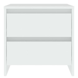Tables de chevet 2 pcs blanc 45x34,5x44,5 cm bois d’ingénierie 