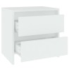 Tables de chevet 2 pcs blanc 45x34,5x44,5 cm bois d’ingénierie 