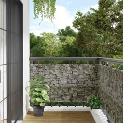 Écran d'intimité de balcon aspect pierre 300x75 cm PVC 