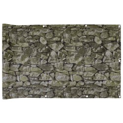 Écran d'intimité de balcon aspect pierre 300x75 cm PVC 