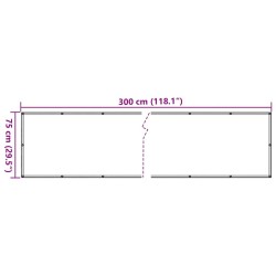 Écran d'intimité de balcon aspect pierre 300x75 cm PVC 