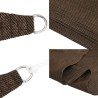 Voile d'ombrage 160 g/m² Marron 6x6 m PEHD   