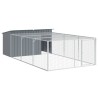 Niche pour chien avec cour anthracite 197x396x110 cm 