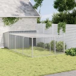 Niche pour chien avec cour anthracite 197x396x110 cm 