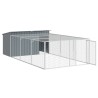 Niche pour chien avec cour anthracite 197x396x110 cm 