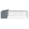 Niche pour chien avec cour anthracite 197x396x110 cm 
