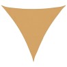 Voile d'ombrage 160 g/m² triangulaire sable 3,6x3,6x3,6 m PEHD 