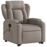 Fauteuil inclinable de massage électrique Taupe Tissu 