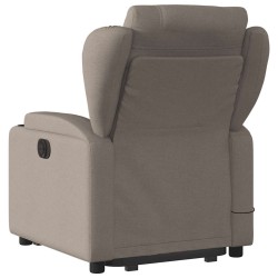 Fauteuil inclinable de massage électrique Taupe Tissu 