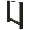 Pieds de table à manger Noir 2 pièces 90 x (72-73) cm Acier 