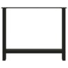 Pieds de table à manger Noir 2 pièces 90 x (72-73) cm Acier 
