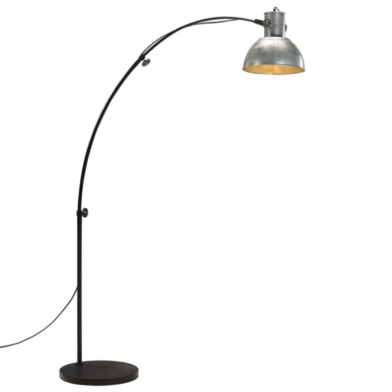Lampadaire 25 W argent vintage 150 cm E27 