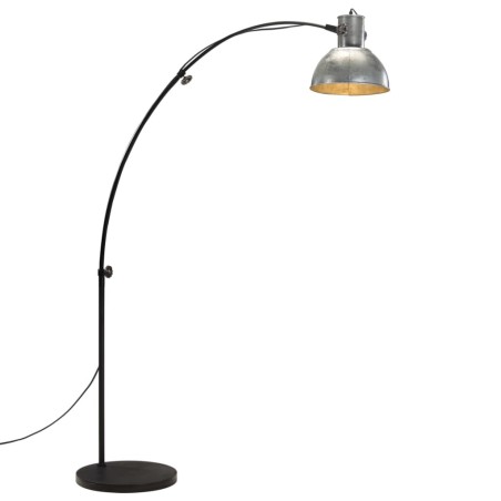 Lampadaire 25 W argent vintage 150 cm E27 