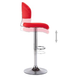 Tabouret de bar Rouge Similicuir 