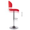 Tabouret de bar Rouge Similicuir 