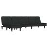 Canapé-lit en forme de L noir 255x140x70 cm velours 