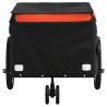 Remorque de vélo noir et orange 30 kg fer 