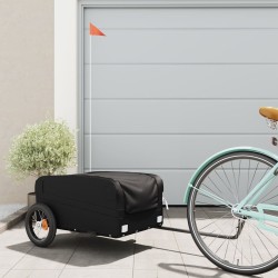 Remorque de vélo noir 30 kg fer 