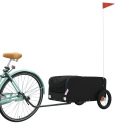 Remorque de vélo noir 30 kg fer 