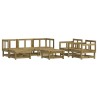 Salon de jardin 7 pcs bois de pin imprégné 