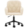 Chaise pivotante de bureau Crème Velours 