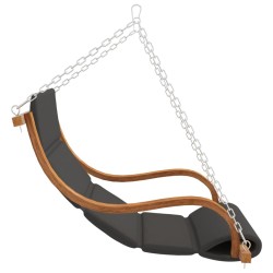 Chaise balançoire avec coussin bois d'épicéa avec finition teck 