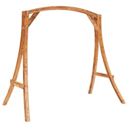 Chaise balançoire avec coussin bois d'épicéa avec finition teck 
