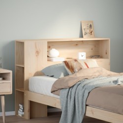 Tête de lit avec rangement 90 cm bois massif de pin 