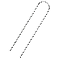 Piquets de sol en forme de U 25 pcs 15x3,5 cm acier galvanisé 