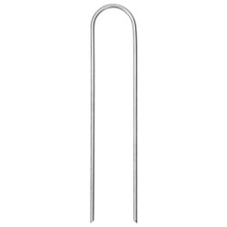 Piquets de sol en forme de U 25 pcs 15x3,5 cm acier galvanisé 