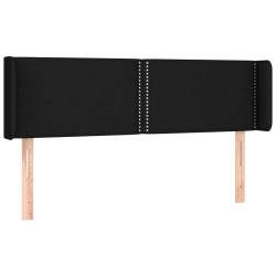 Tête de lit à LED Noir 147x16x78/88 cm Tissu 