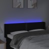 Tête de lit à LED Noir 147x16x78/88 cm Tissu 
