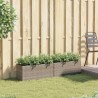 Jardinières avec 2 pots 2 pcs gris 72x30x32 cm résine tressée 