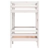 Lit superposé sans matelas blanc 75x190 cm bois de pin massif 