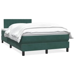 Sommier à lattes de lit et matelas vert foncé 120x210cm velours 