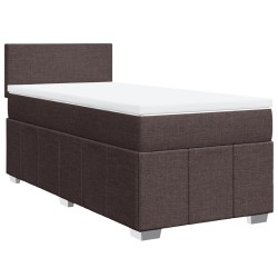 Sommier à lattes de lit avec matelas Marron foncé 90x190 cm 
