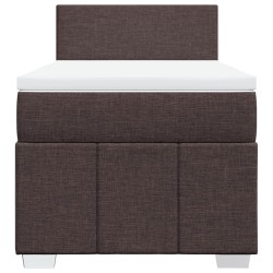 Sommier à lattes de lit avec matelas Marron foncé 90x190 cm 
