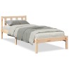Cadre de lit extra long sans matelas 100x210 cm bois massif pin 