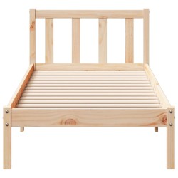 Cadre de lit extra long sans matelas 100x210 cm bois massif pin 