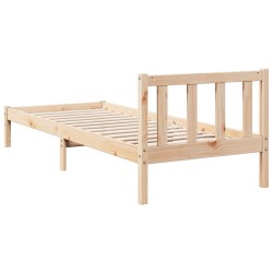 Cadre de lit extra long sans matelas 100x210 cm bois massif pin 