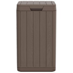 Poubelle d'extérieur marron 38x38x65 cm PP 