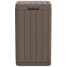 Poubelle d'extérieur marron 38x38x65 cm PP 