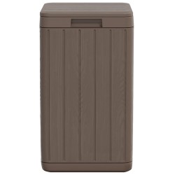 Poubelle d'extérieur marron 38x38x65 cm PP 