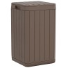 Poubelle d'extérieur marron 38x38x65 cm PP 
