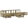 Salon de jardin 7 pcs bois de pin imprégné 