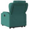 Fauteuil inclinable de massage électrique Vert foncé Tissu 