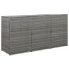 Abri de poubelle triple Anthracite 229x78x120cm Résine tressée  
