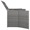 Abri de poubelle triple Anthracite 229x78x120cm Résine tressée  