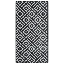 Tapis d'extérieur ARAKIL Blanc et noir 80x150 cm PP 