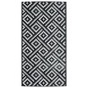 Tapis d'extérieur ARAKIL Blanc et noir 80x150 cm PP 